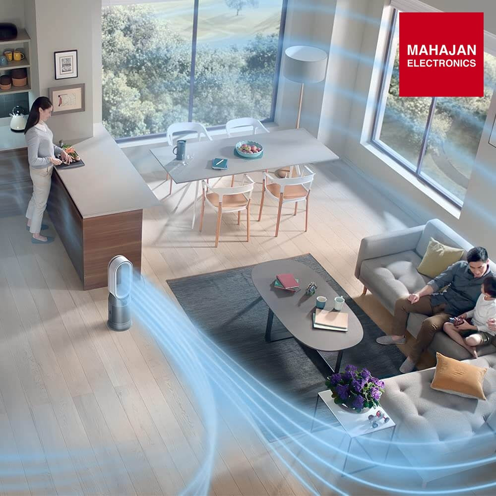 Dyson HP07 Purifier Hot+Cool Air Purifier with Heater | HEPA H13 Filter | Wi-Fi & Voice Enabled | Bladeless Fan | White/Silver Dyson
