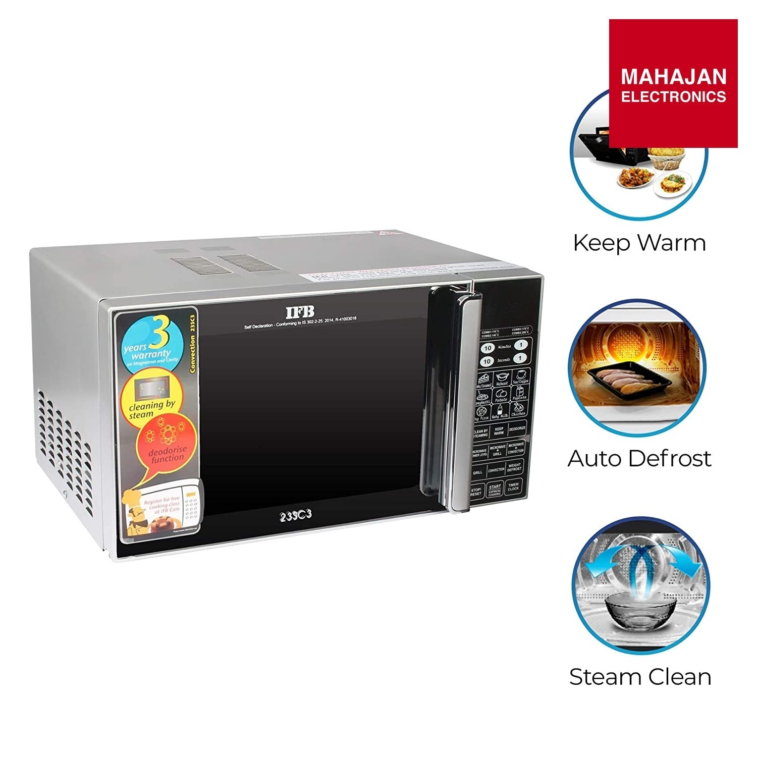 IFB 23 L Convection Microwave Oven (IFB 23SC3, Metallic Silver) IFB
