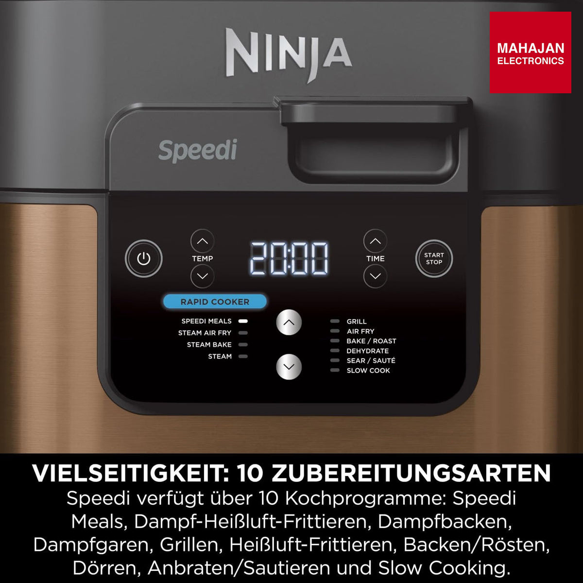 Ninja ON400EUCP Speedi 10-in-1 Fast Pressure Cooker, Air Fryer, Air Fryer and Multicooker, 5.7L, Meals for 4 – Mahajan Electronics Online.