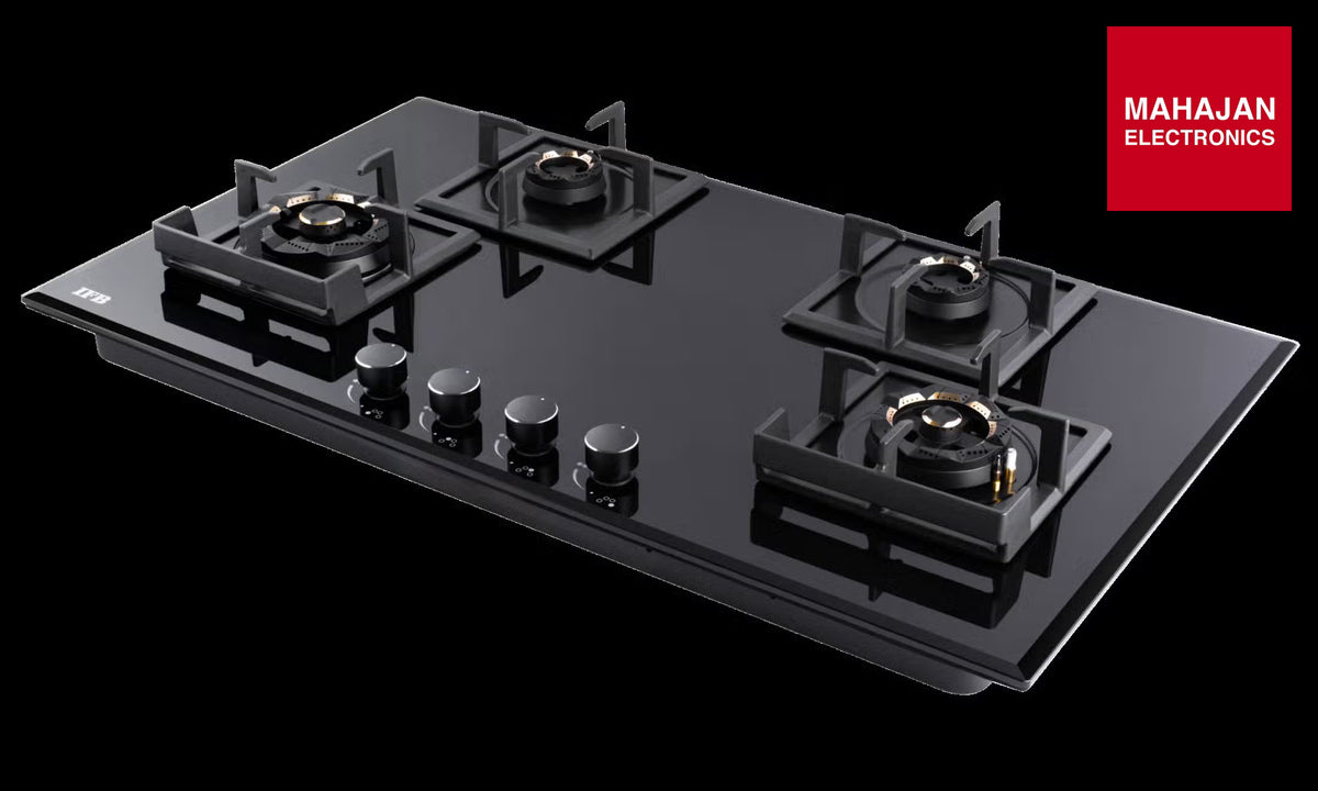 IFB 90-GCI4B-3D-FFD 4-Burner Hybrid Built-in Gas Hob | Auto Ignition | 3D Brass Burners IFB – Mahajan Electronics Online.