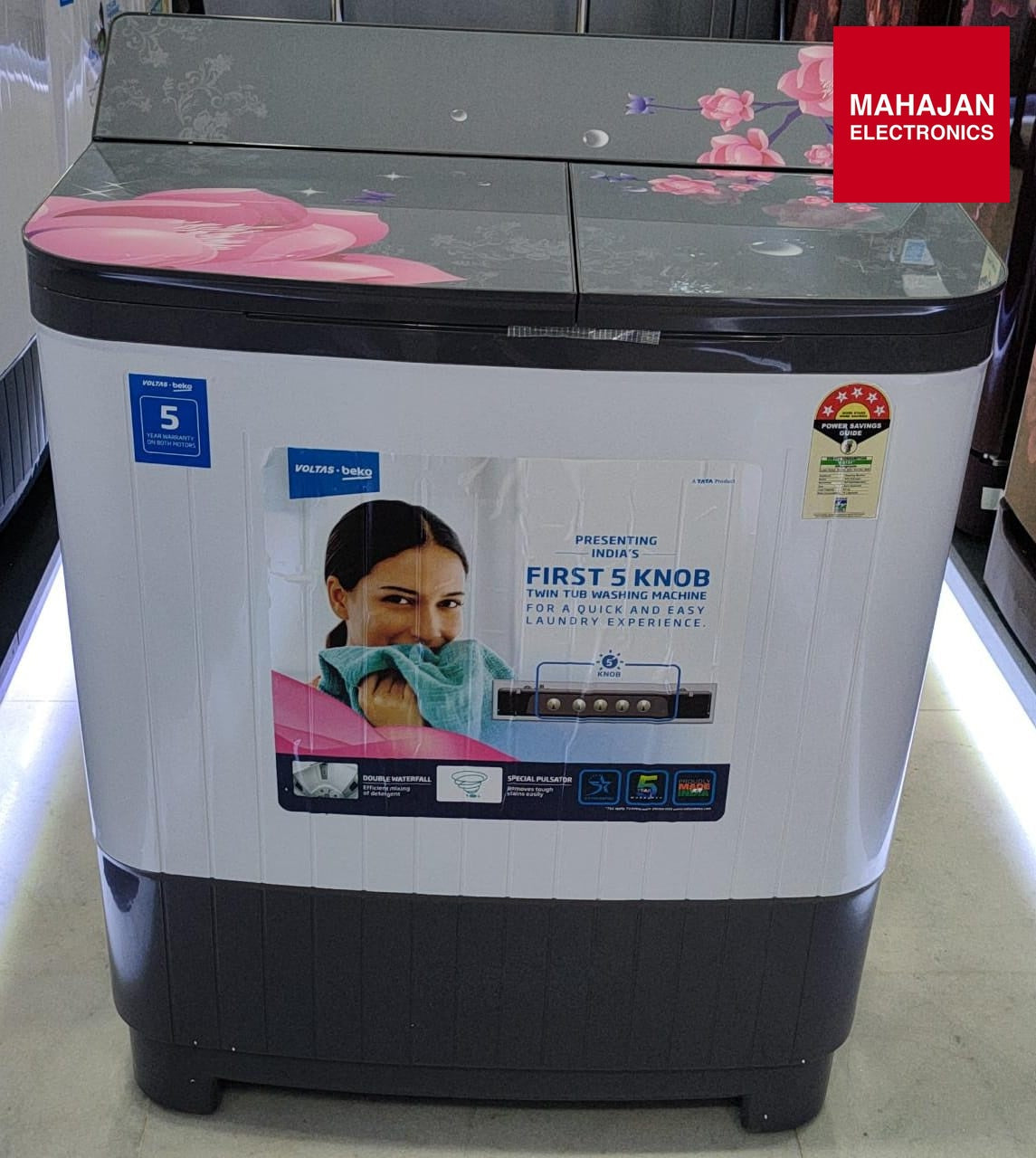 Voltas Beko 8.0 kg Semi Automatic Washing Machine WTT80DGRG/FLRB5 - Mahajan Electronics Online
