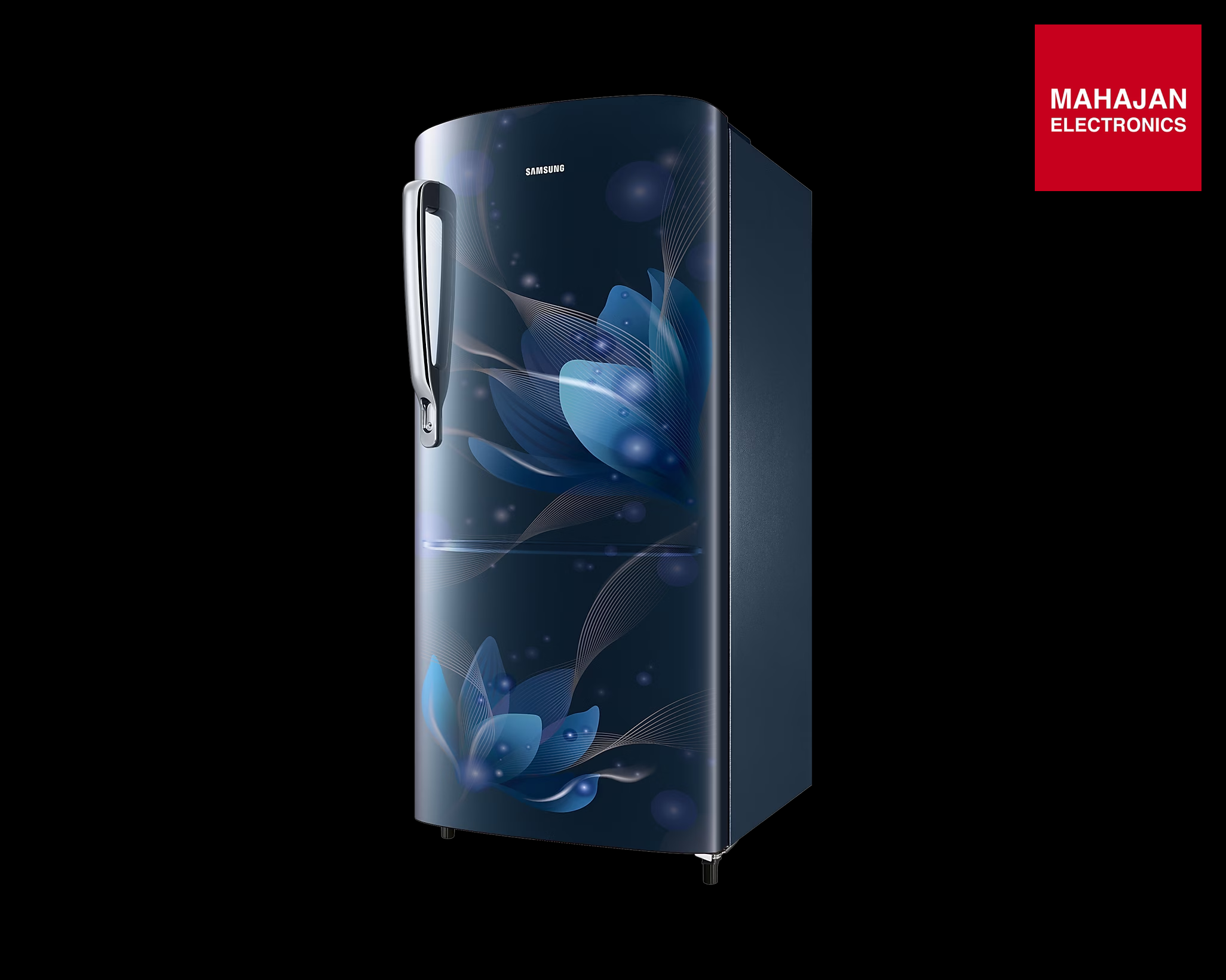 Samsung 184L 2 Star Digital Inverter Direct-Cool Single Door Refrigerator(RR20C2712U8/NL,Blooming Saffron Blue) - Mahajan Electronics Online
