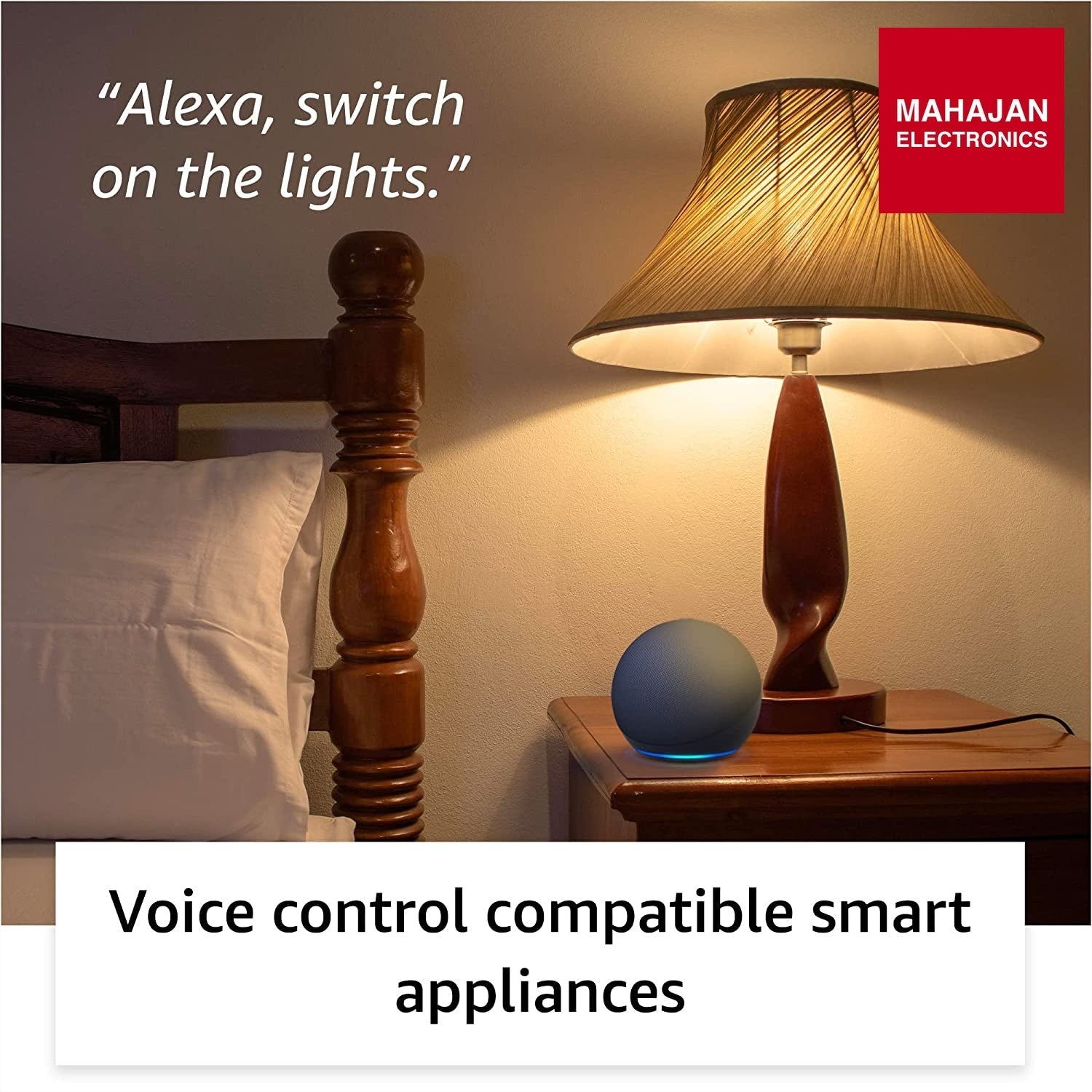 Amazon Echo Dot (5th Gen, 2023 release) | Smart speaker with Bigger sound, Motion Detection, Temperature Sensor and Alexa| Blue - Mahajan Electronics Online