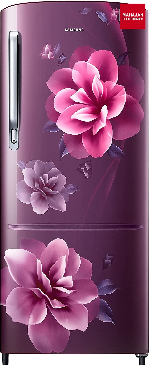 Samsung RR20C2723CR/NL 184L 3 Star Digital Inverter Direct-Cool Single Door Refrigerator(Camellia Purple) Mahajan Electronics Online