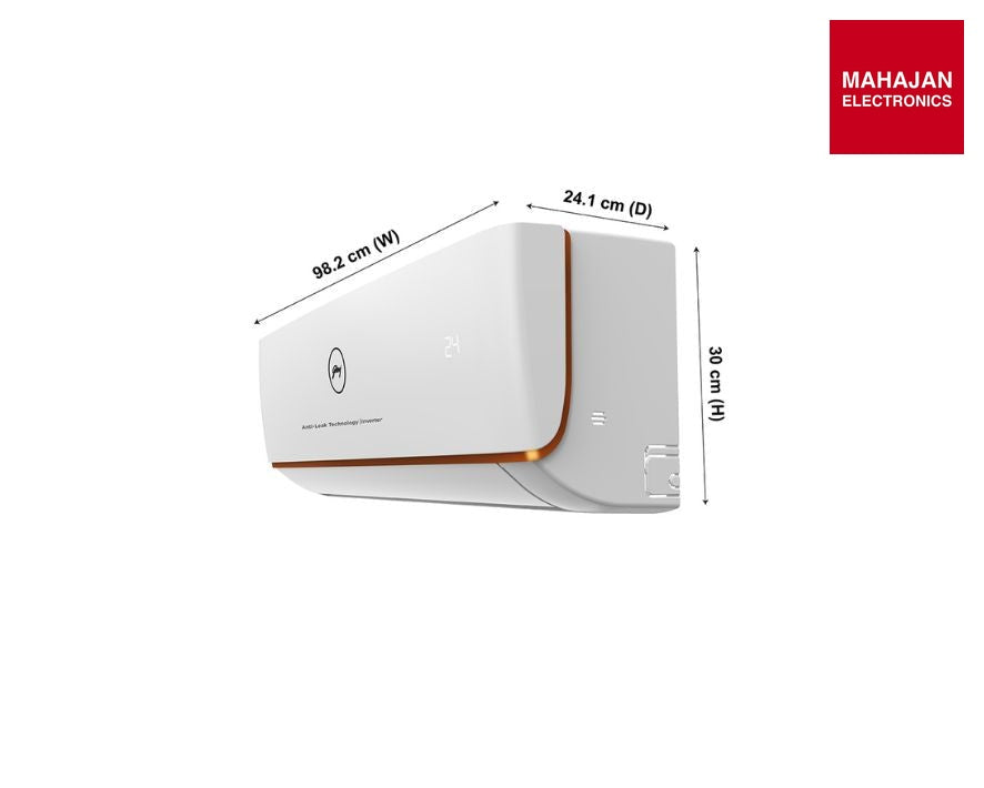 Godrej SIC 18DTC3 GWA AL 1.5 Ton 3 Star, Anti-Leak, 5-In-1 Convertible Cooling, Inverter Split AC (2023 Model, AC 1.5T White) - Mahajan Electronics Online