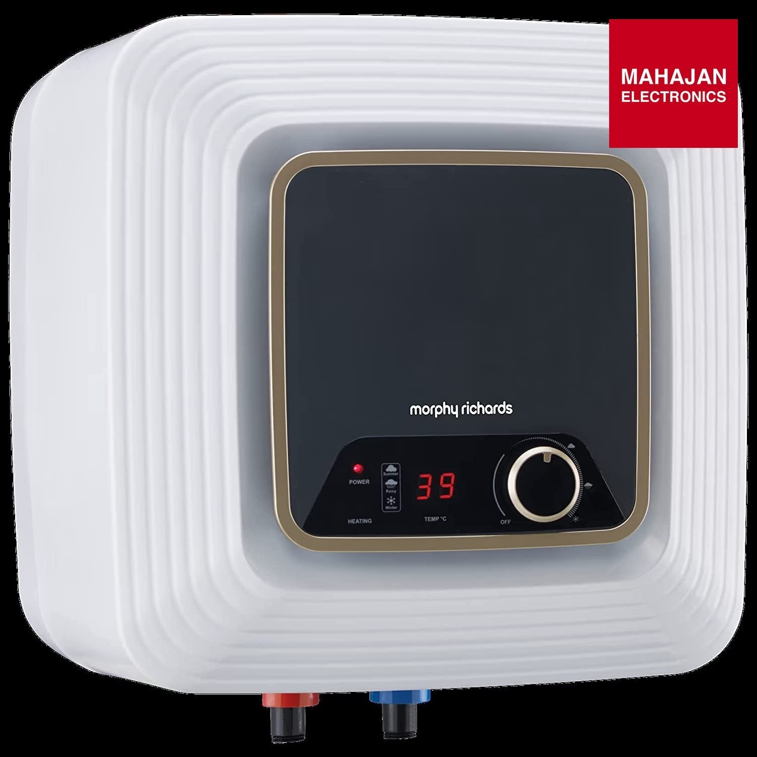 Morphy Richards Kube 25 Litres 5 Star Storage Water Geyser 2000 Watts White and Black - Mahajan Electronics Online