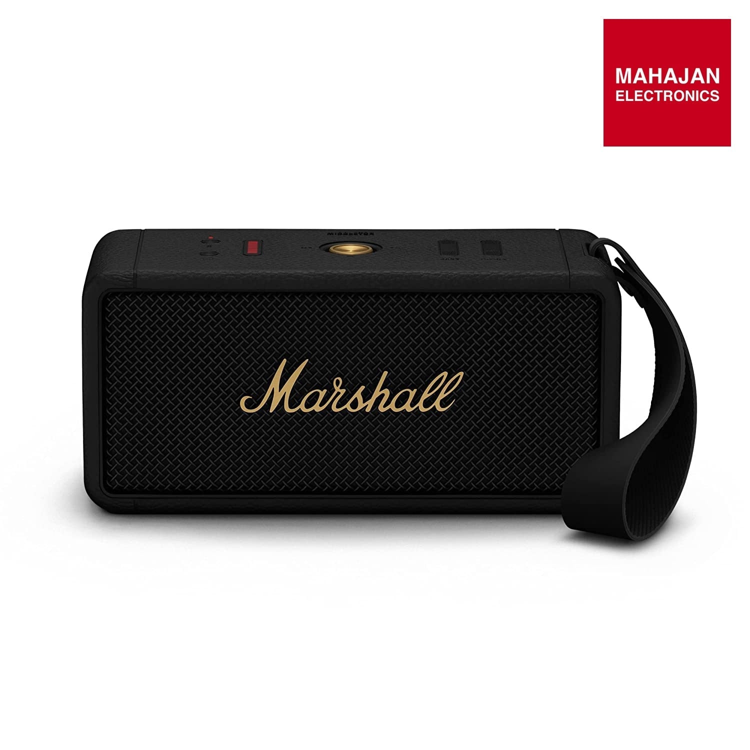 Marshall Middleton Portable Bluetooth Speaker, Black and Brass – Mahajan Electronics Online.