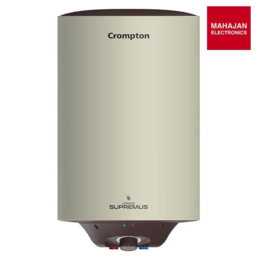 Crompton Arno Supremus 25-L 5 Star Rated Storage Water Heater (Geyser) With Advance 3 Level Safety (White), Wall Mounting - Mahajan Electronics Online