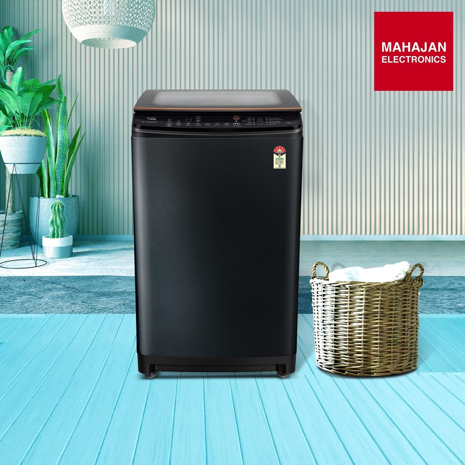Voltas Beko 6.5 Kg Fully Automatic, Inverter, Top Load Washing Machine (WTL65VPBGX, Black),Fountain Wash - Mahajan Electronics Online