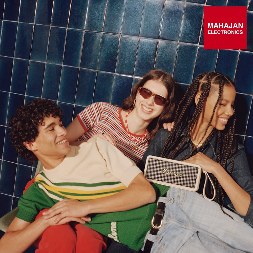 Marshall Middleton Portable Bluetooth Speaker, Cream ā Mahajan Electronics Online.