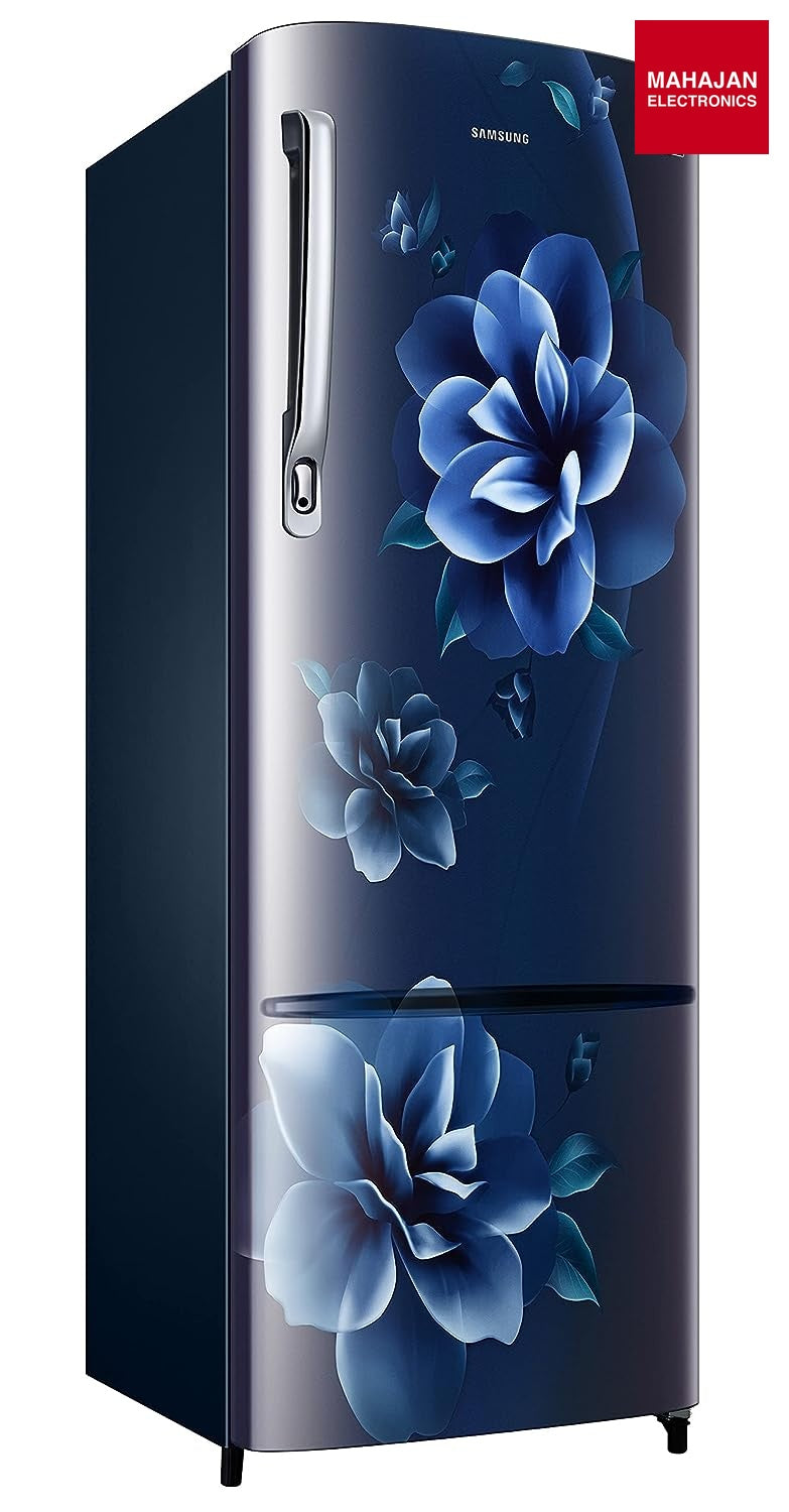 Samsung 246L 3 Star Inverter Direct-Cool Single Door Refrigerator (RR26C3753CU/HL,Camellia Blue) 2023 Model - Mahajan Electronics Online