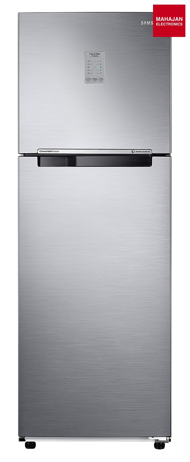 Samsung 256L 2 Star Inverter Frost-Free Convertible 3 In 1 Double Door Refrigerator (RT30C3732S8/NL,Elegant Inox 2023 Model) - Mahajan Electronics Online