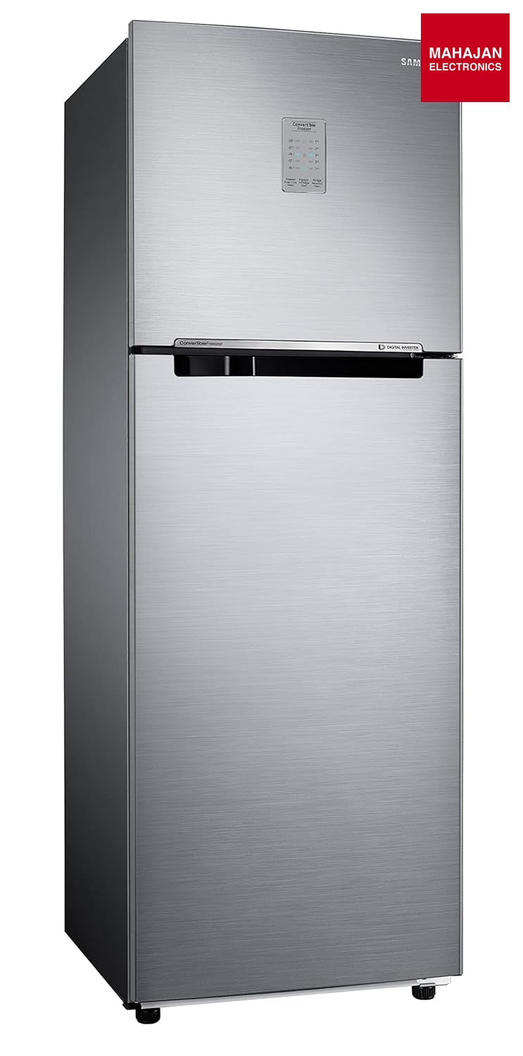 Samsung 256L 2 Star Inverter Frost-Free Convertible 3 In 1 Double Door Refrigerator (RT30C3732S8/NL,Elegant Inox 2023 Model) - Mahajan Electronics Online