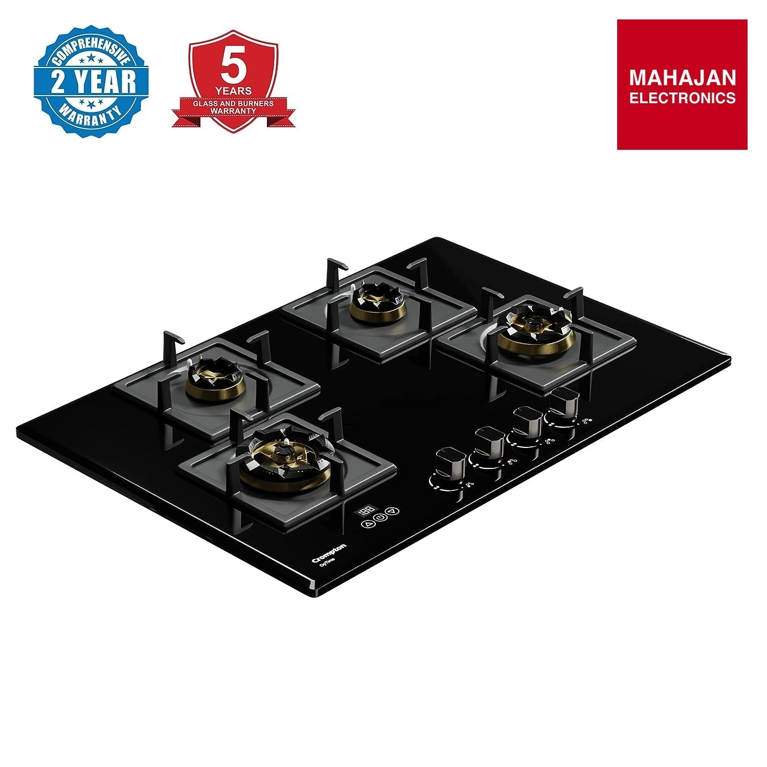 Crompton HOB-OPFB784TI-MBL 78 cm 4 Burner Hob Optime Series - Mahajan Electronics Online