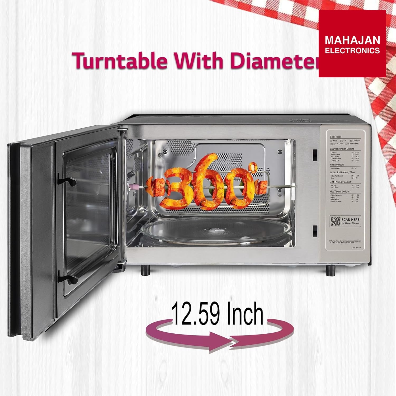 LG 28 L Wi-Fi Enabled Charcoal Convection Healthy Microwave Oven (MJEN286UFW, Black, Diet Fry) – Mahajan Electronics Online.
