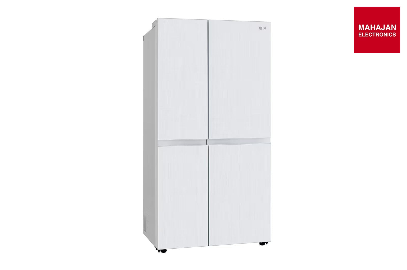 LG 650 Ltr, GL-B257DLW3 Convertible Side by Side Refrigerator with Premium Glass Door, Smart Inverter Compressor, Hygiene Fresh+™, DoorCooling+™, Smart Diagnosis™, Linen White Finish - Mahajan Electronics Online