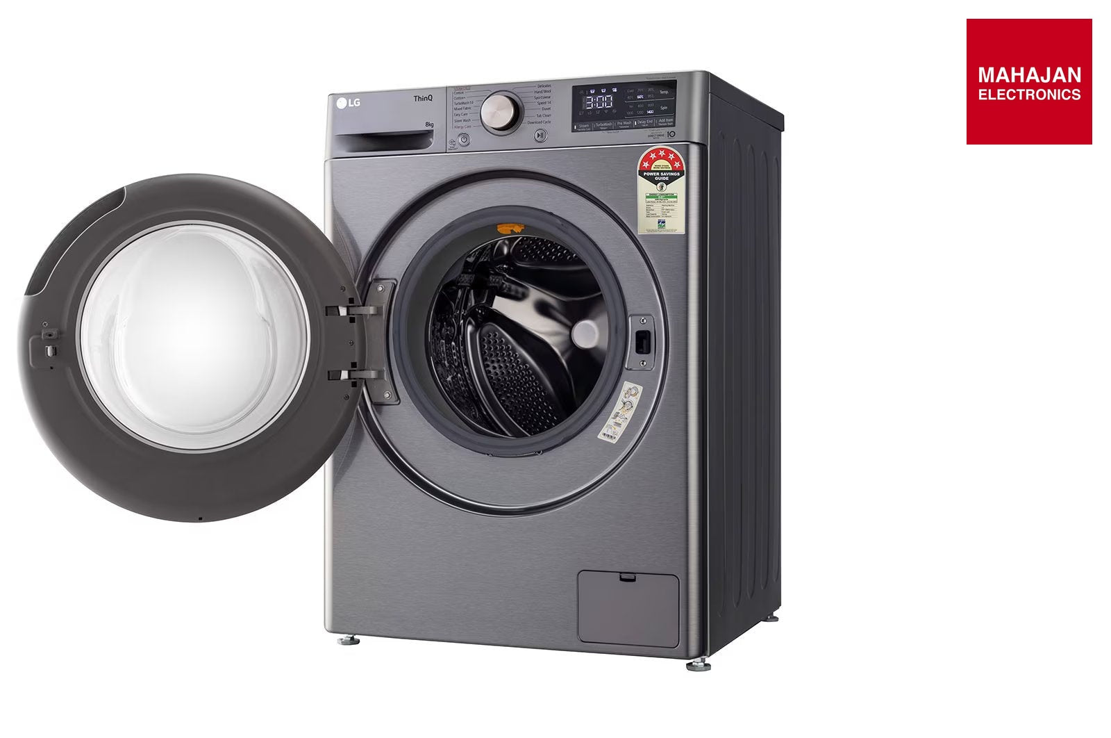 LG FHP1208Z5P 8.0 Kg Front Load Washing Machine with AI Direct Drive™ Technology , Color: Platinum Sliver - Mahajan Electronics Online