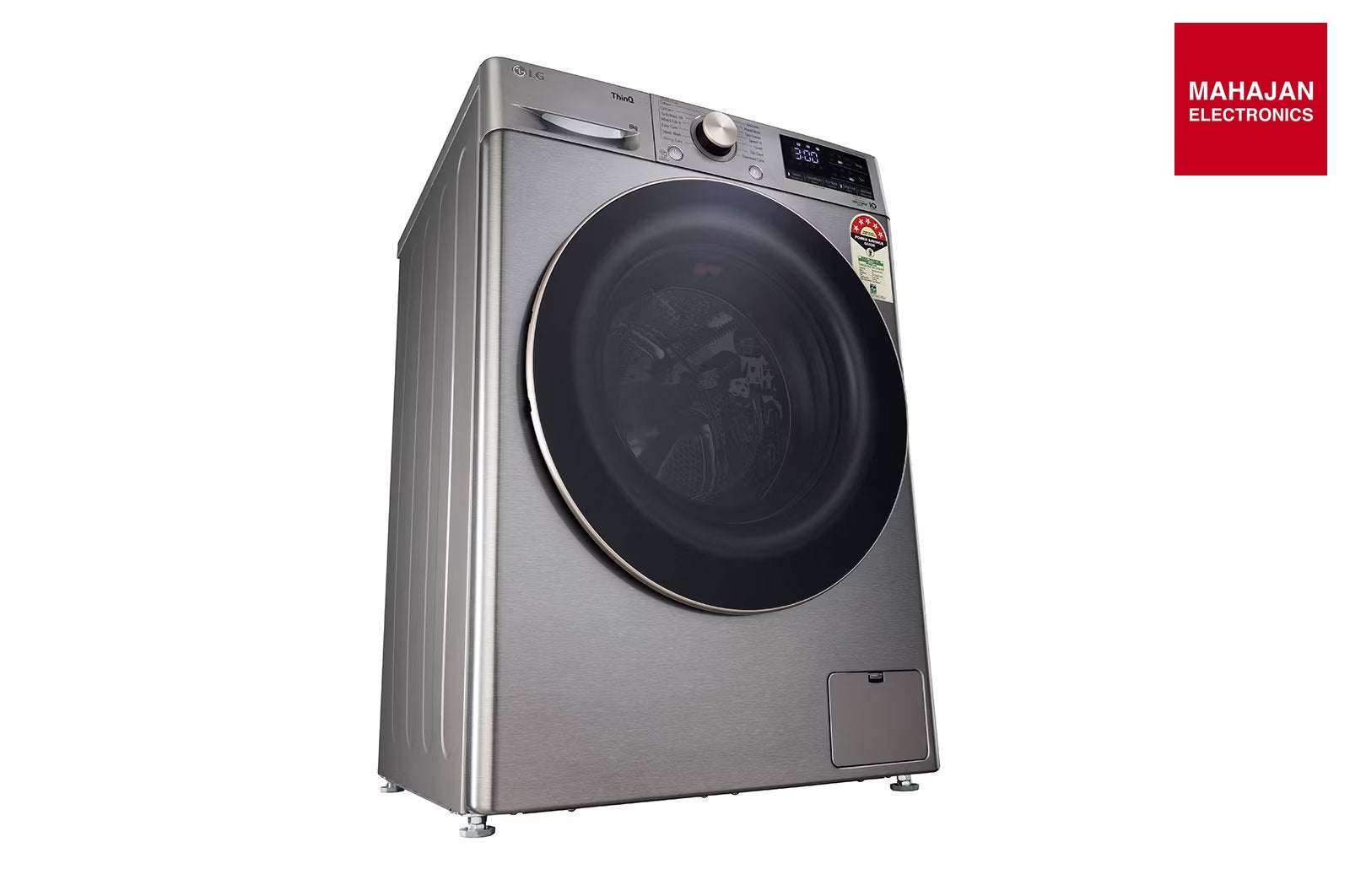 LG FHP1208Z5P 8.0 Kg Front Load Washing Machine with AI Direct Drive™ Technology , Color: Platinum Sliver - Mahajan Electronics Online