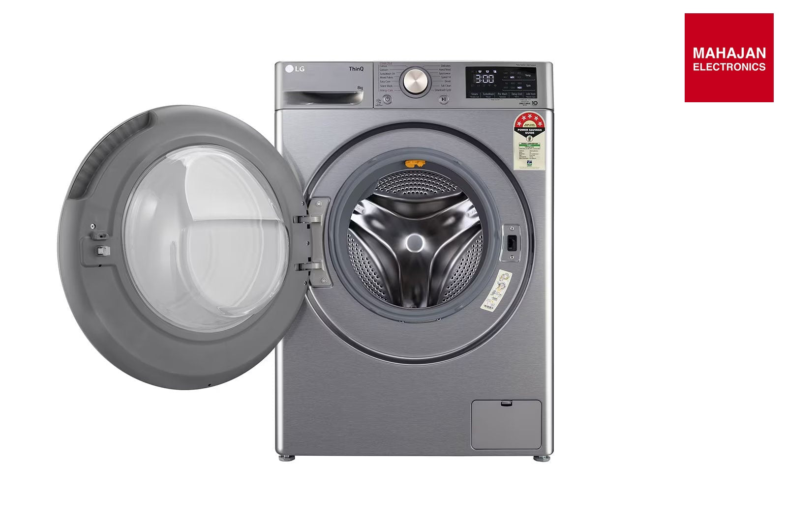 LG FHP1208Z5P 8.0 Kg Front Load Washing Machine with AI Direct Drive™ Technology , Color: Platinum Sliver - Mahajan Electronics Online