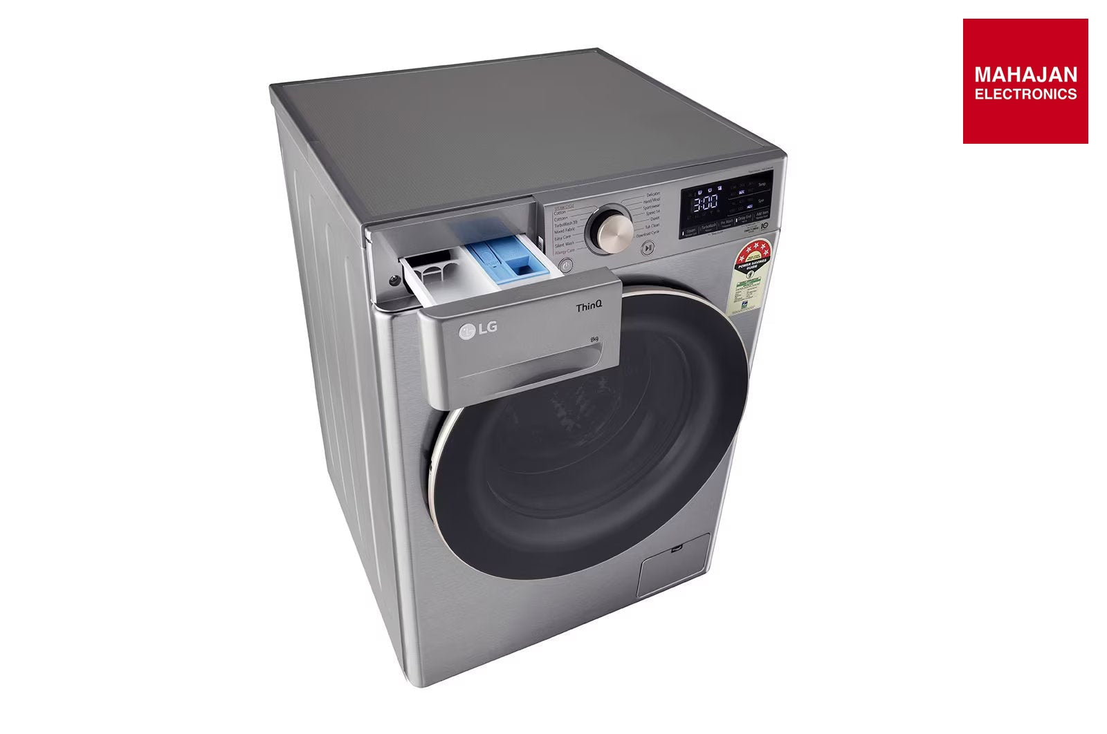 LG FHP1208Z5P 8.0 Kg Front Load Washing Machine with AI Direct Drive™ Technology , Color: Platinum Sliver - Mahajan Electronics Online