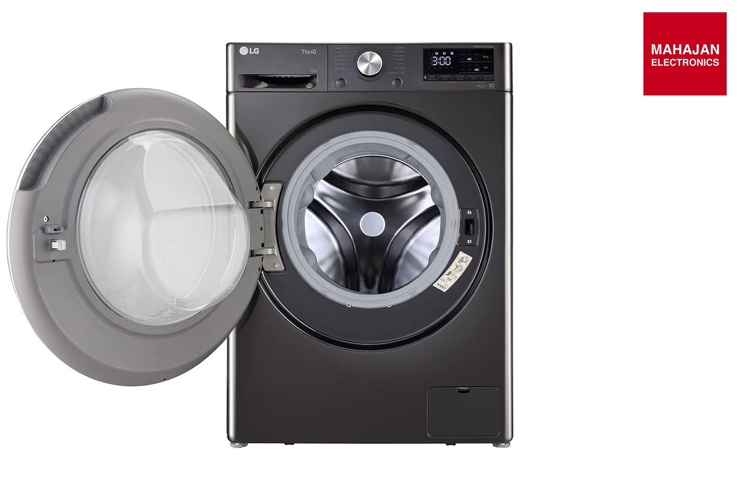 LG 11 Kg FHP1411Z9B 5 Star Inverter Wi-Fi Fully-Automatic Front Load Washing Machine with In-Built Heater (FHP1411Z9B, Black VCM, AI DD Technology, 1400 RPM & Steam+) - Mahajan Electronics Online