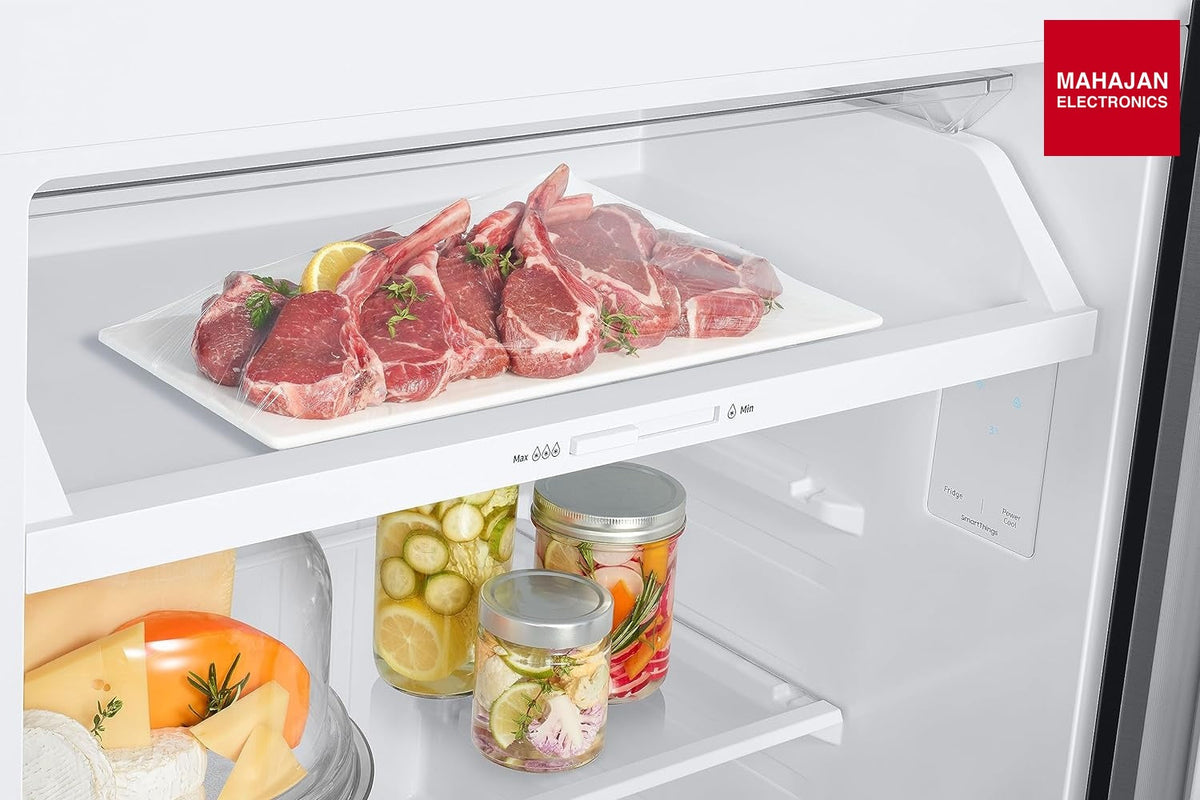 Samsung RT45CG662AS9TL 415 L , Frost Free Double Door WiFi Embedded Refrigerator , Silver, Refined Inox, 2023 - Mahajan Electronics Online