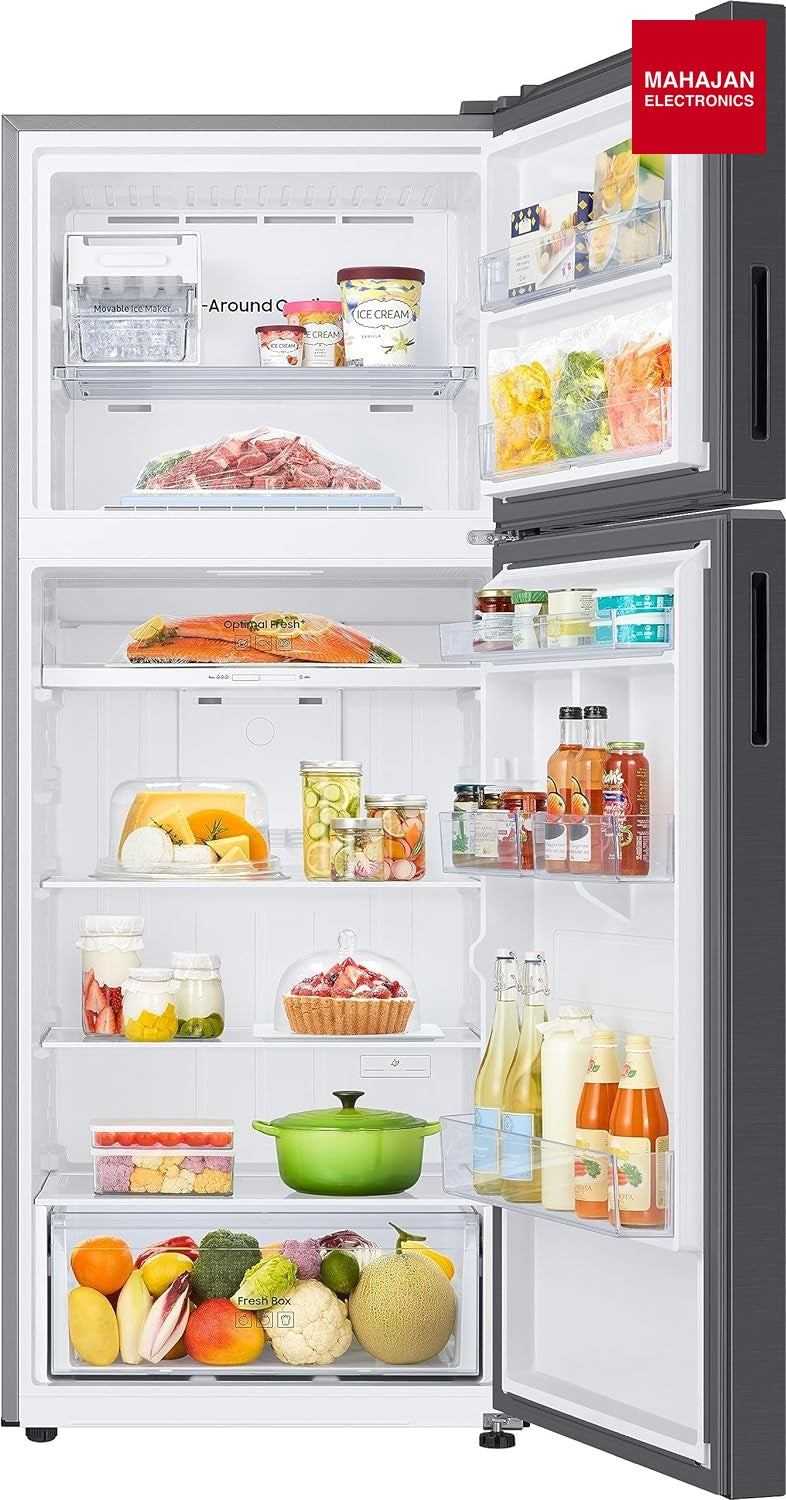 Samsung RT45CG662AB1TL 415 L, Digital Inverter, Frost Free Double Door WiFi Embedded Refrigerator ( Black Matt, 2023 Model) - Mahajan Electronics Online