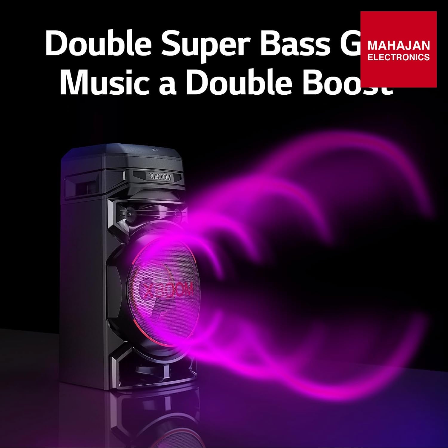 LG XBOOM RNC5 Party Speaker, Multi Color Lighting, Karaoke Feature, 1 Mic + 1 Guitar Input, Wireless Party – Mahajan Electronics Online.