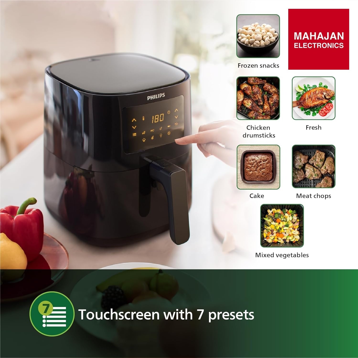 Philips Air Fryer HD9270/70 ( Grey ) with Rapid Technology 6.2L – Mahajan Electronics Online.