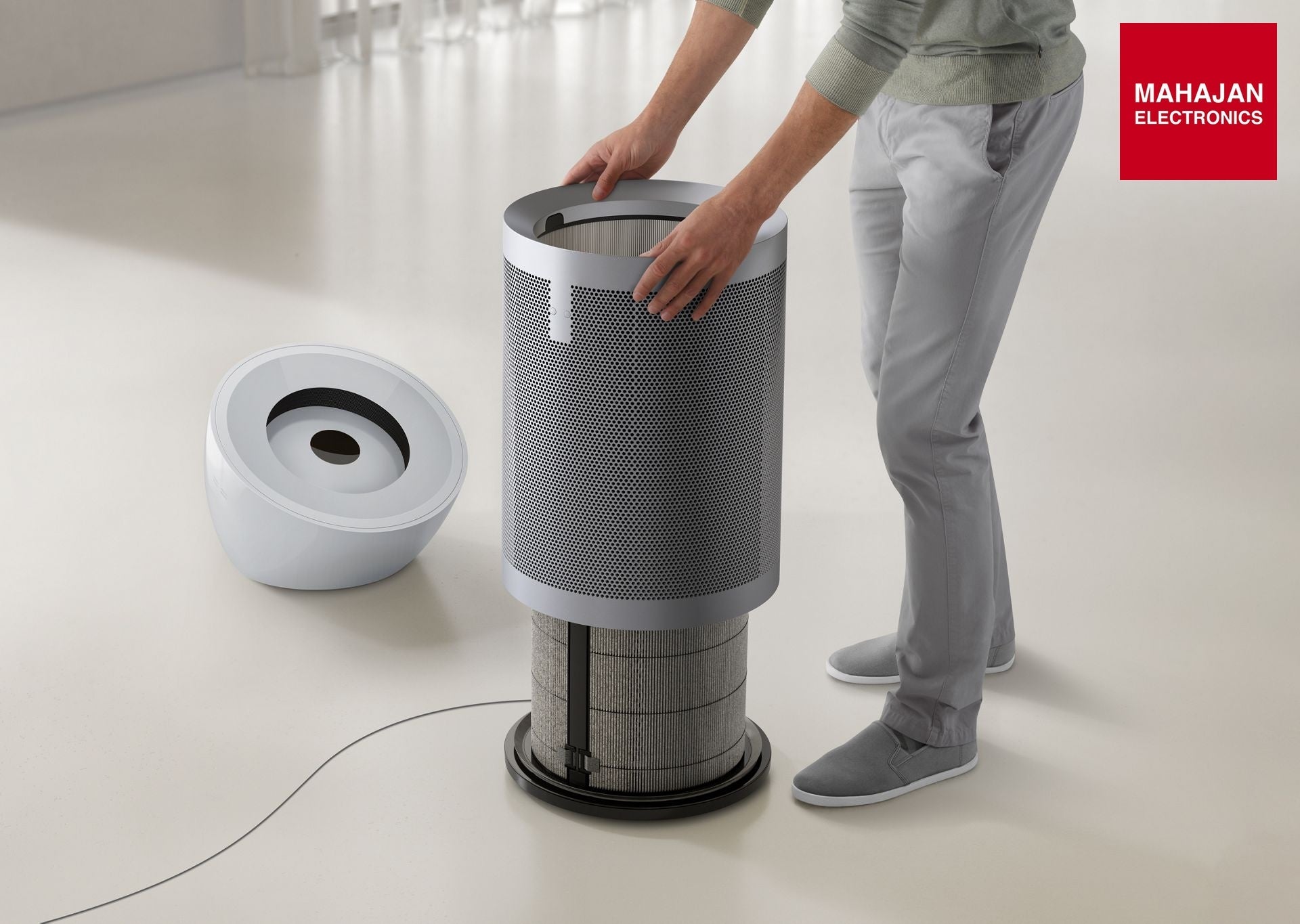 Dyson Air Purifier Big+Quiet BP02 White/Satin Silver 2023 Area Coverage 1076 sq feet - Mahajan Electronics Online