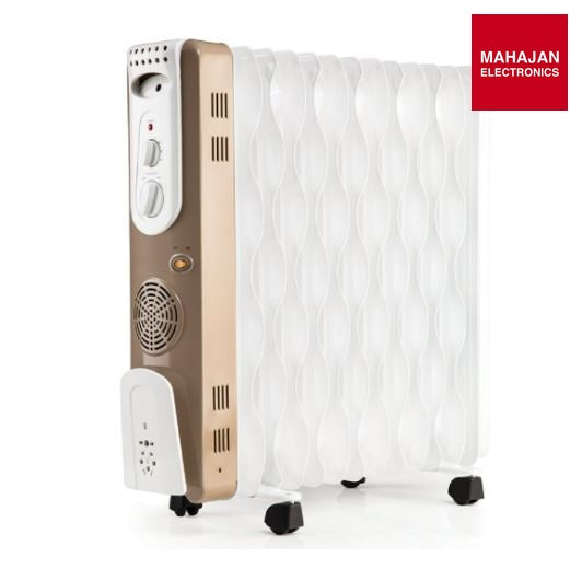 Usha OFR 3613FS - 13 Fins Oil Filled Radiator with Fan Heater (White) - Mahajan Electronics Online