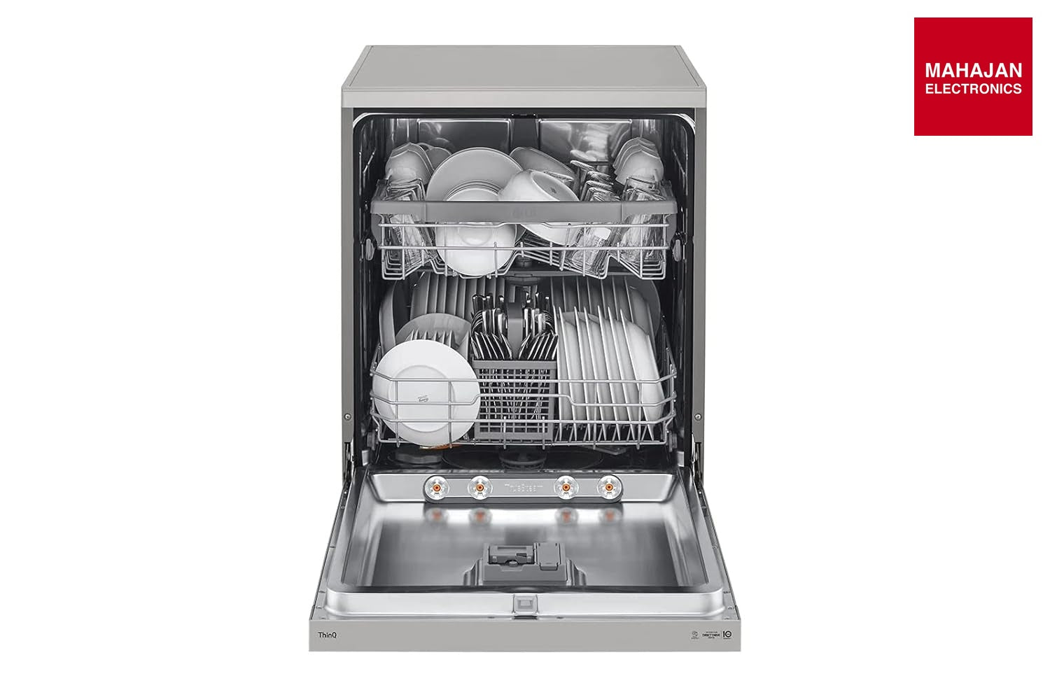 LG DFB532FP 14 Place Setting Freestanding Dishwasher with TrueSteam™, Inverter Direct Drive (Silver, Made for Indian Utensils) LG