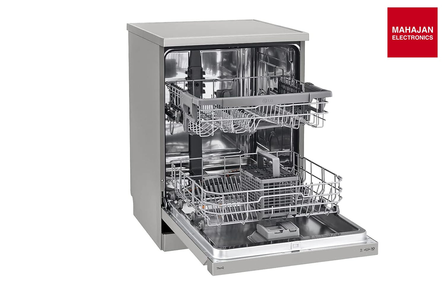 LG DFB532FP 14 Place Setting Freestanding Dishwasher with TrueSteam™, Inverter Direct Drive (Silver, Made for Indian Utensils) LG