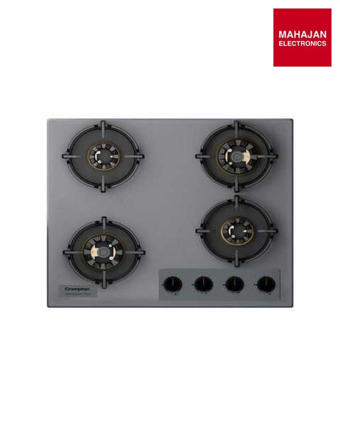 Crompton HOB-SSFB604SP-MBU 60CM Built-In Hob SensoSafe Plus | 3D Brass Burners | Auto Ignition | FFD | 8mm Toughened Glass | Mahajan Electronics Delhi NCR Crompton