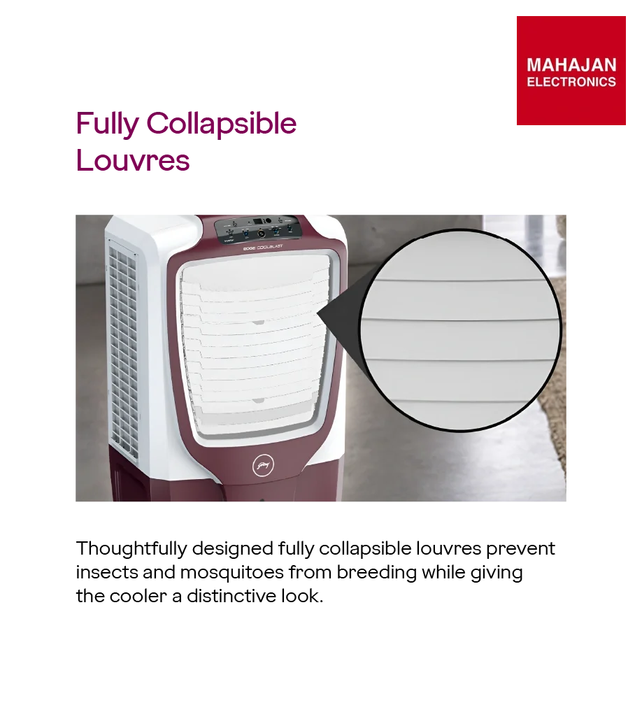 Godrej 75L air cooler secondary image with Mahajan Electronics logo