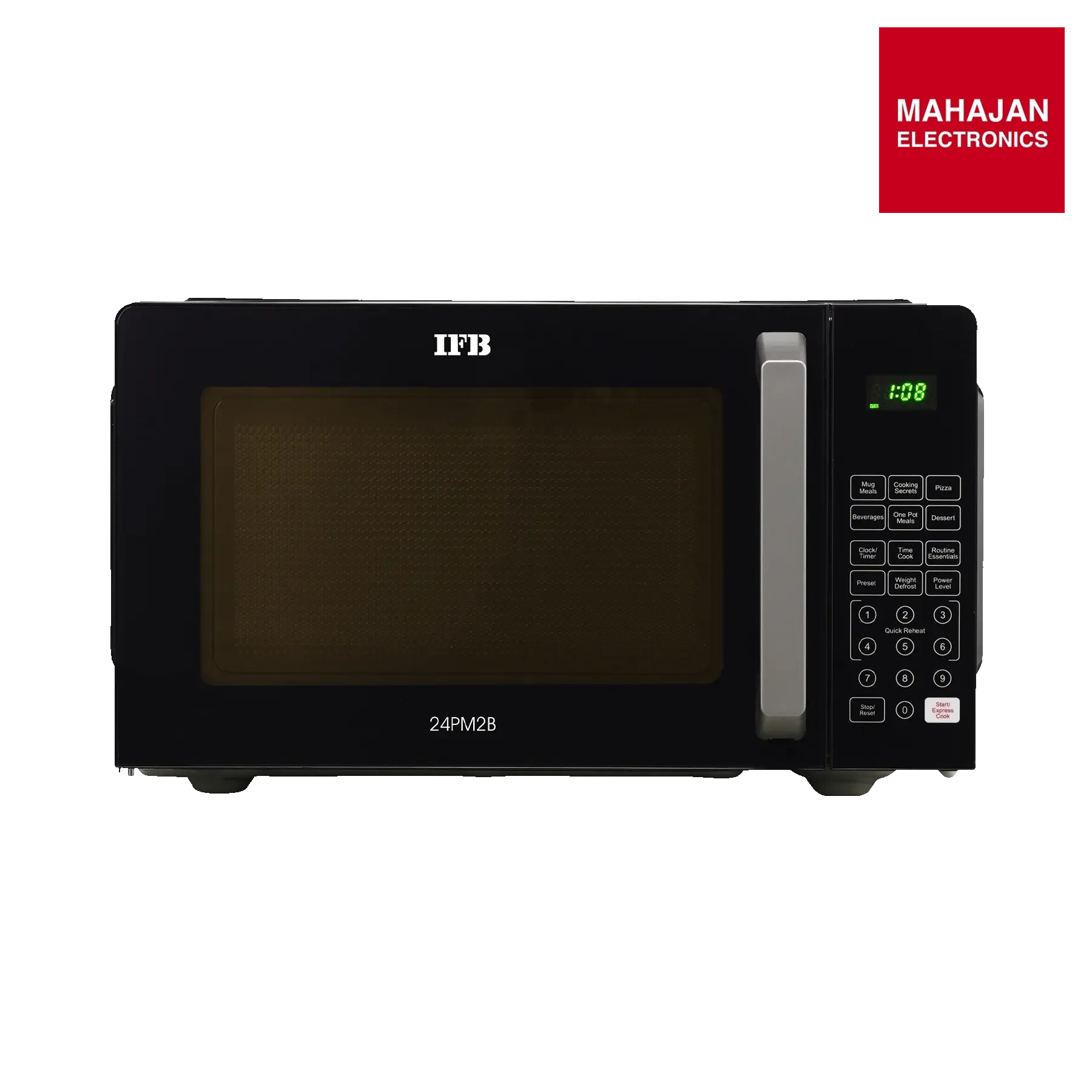 IFB 24PM2B 24 L Solo Microwave Oven | 69 Auto Cook Menus | Touch Keypad | Anti-Rust Cavity | Black IFB