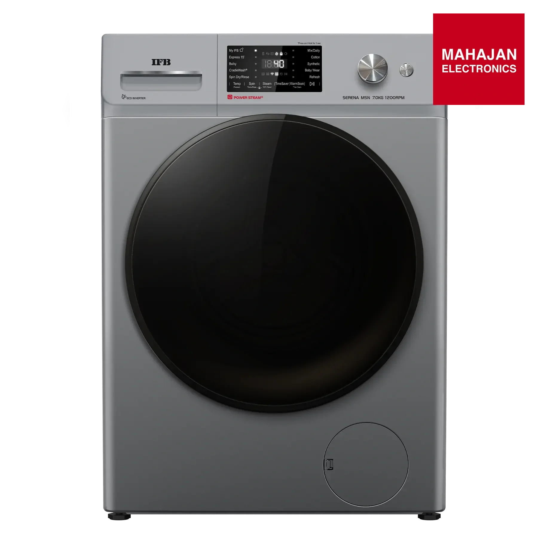IFB Serena MSN 7012K washing machine secondary image with Mahajan Electronics logo
