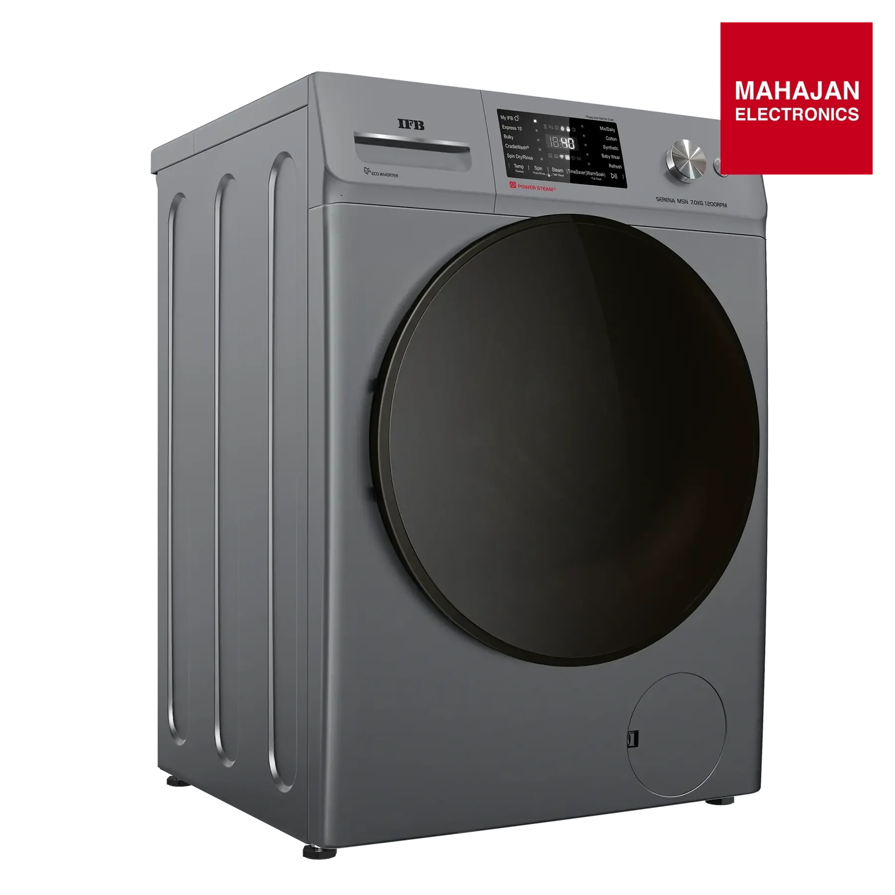IFB Serena MSN 7012K washing machine secondary image with Mahajan Electronics logo