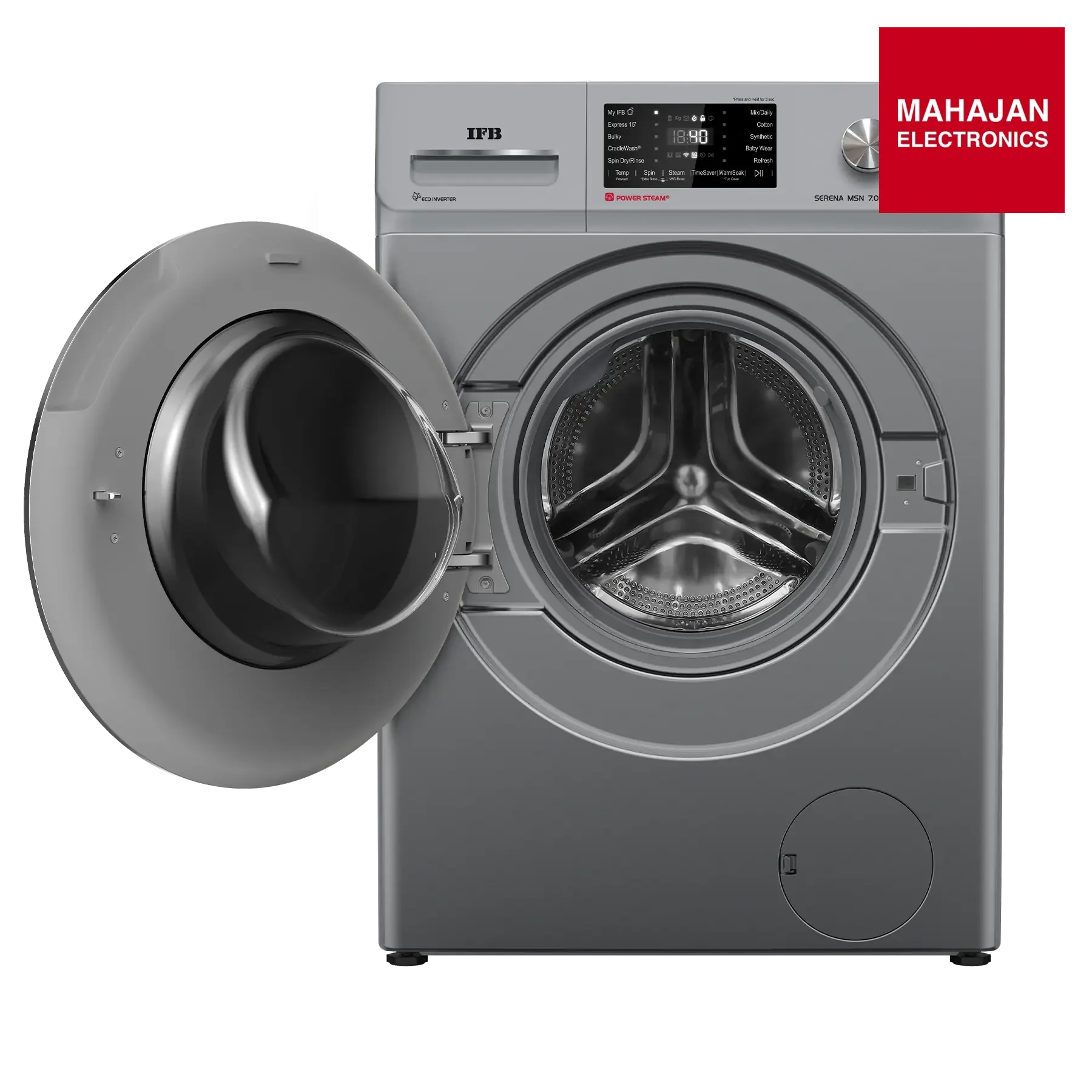 IFB Serena MSN 7012K washing machine secondary image with Mahajan Electronics logo