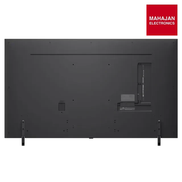 LG 55QNED8BA television secondary image with Mahajan Electronics logo