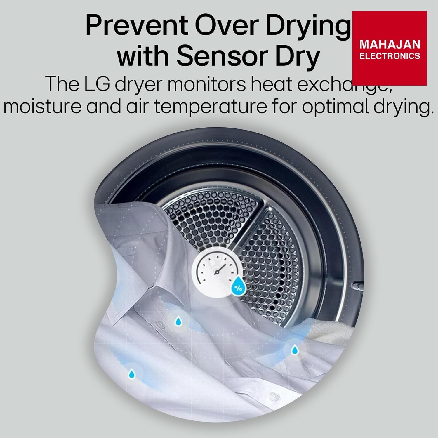 LG DHV09SAM dryer secondary image with Mahajan Electronics logo