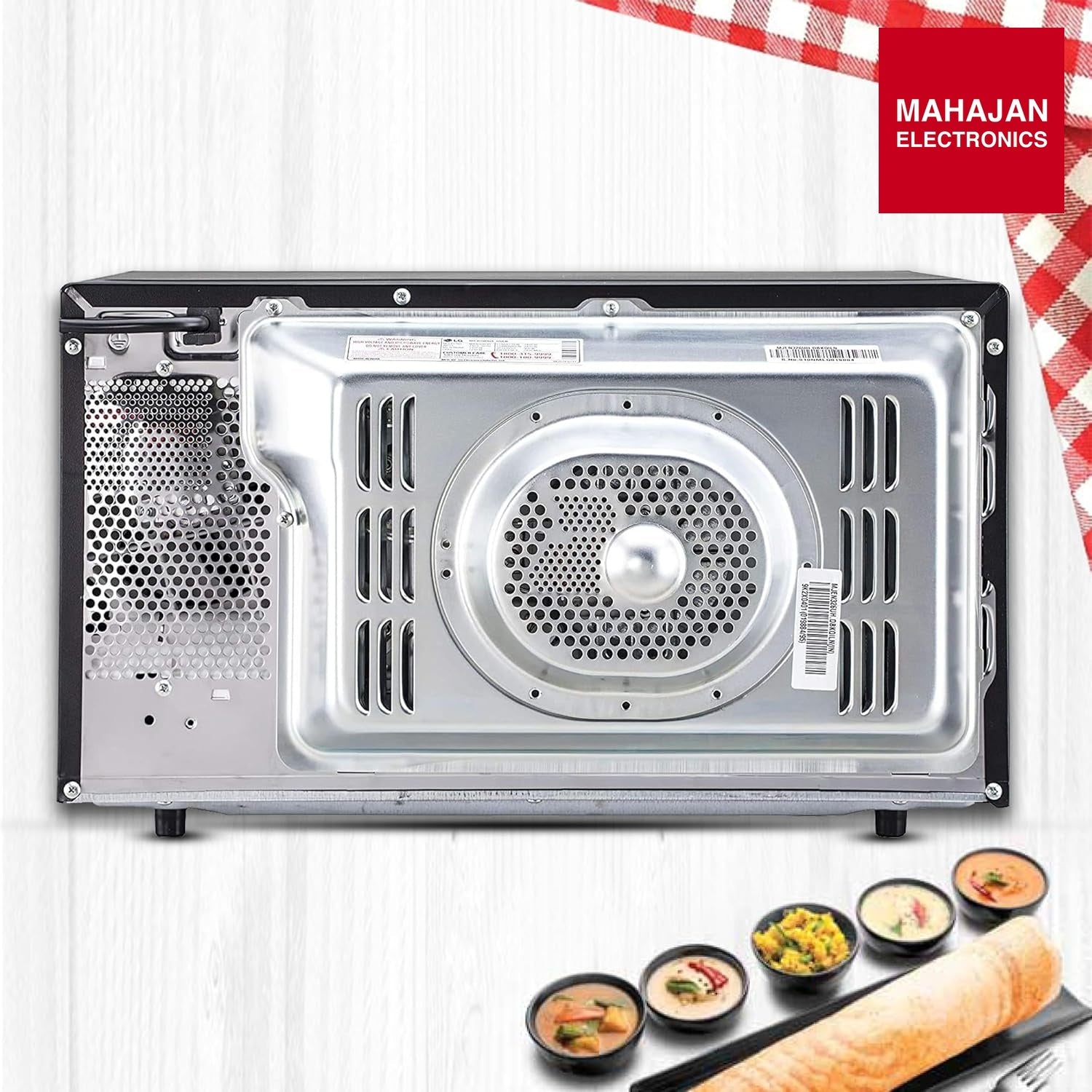 LG MJEN326UHW microwave secondary image with Mahajan Electronics logo