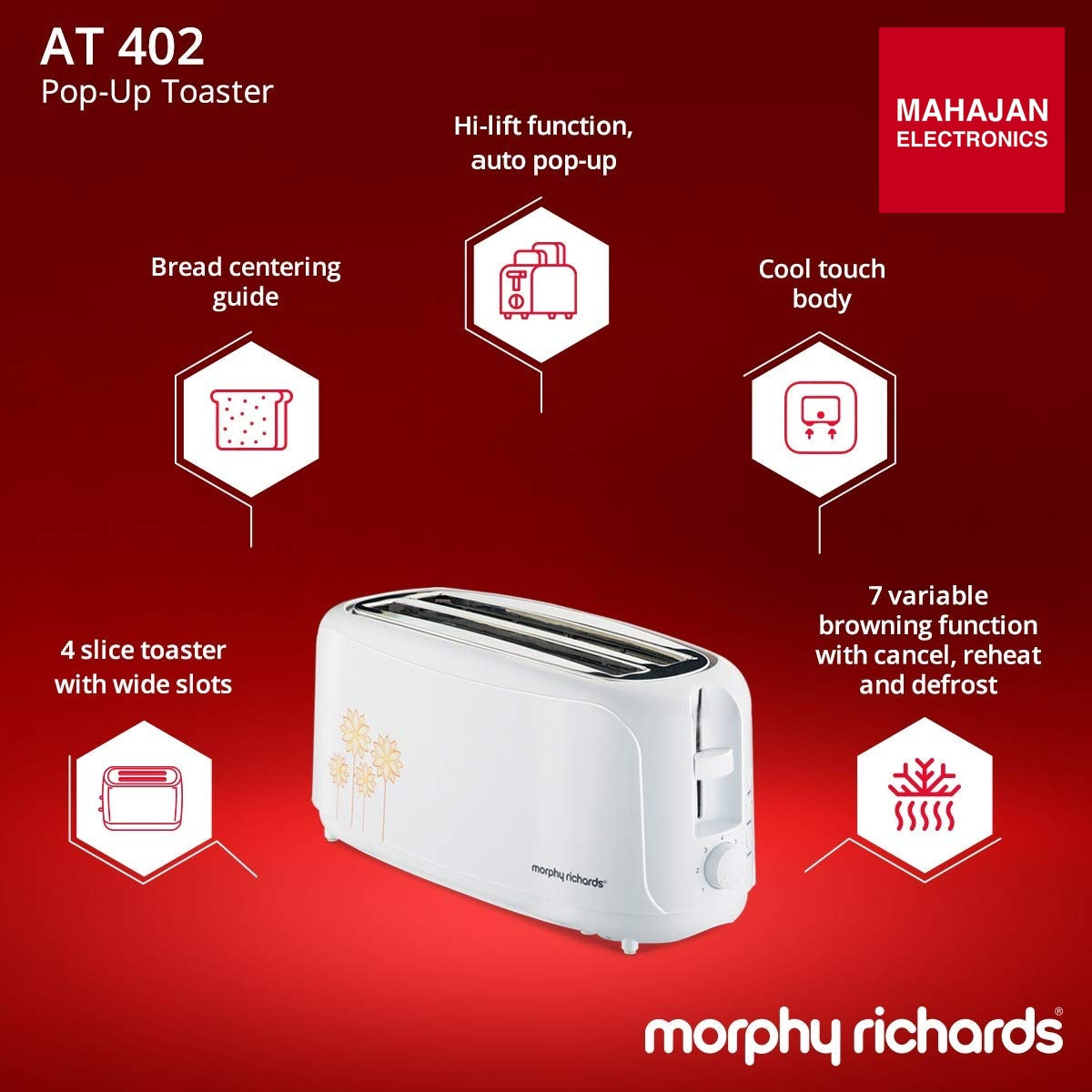 Product image with Mahajan Electronics logo at top right