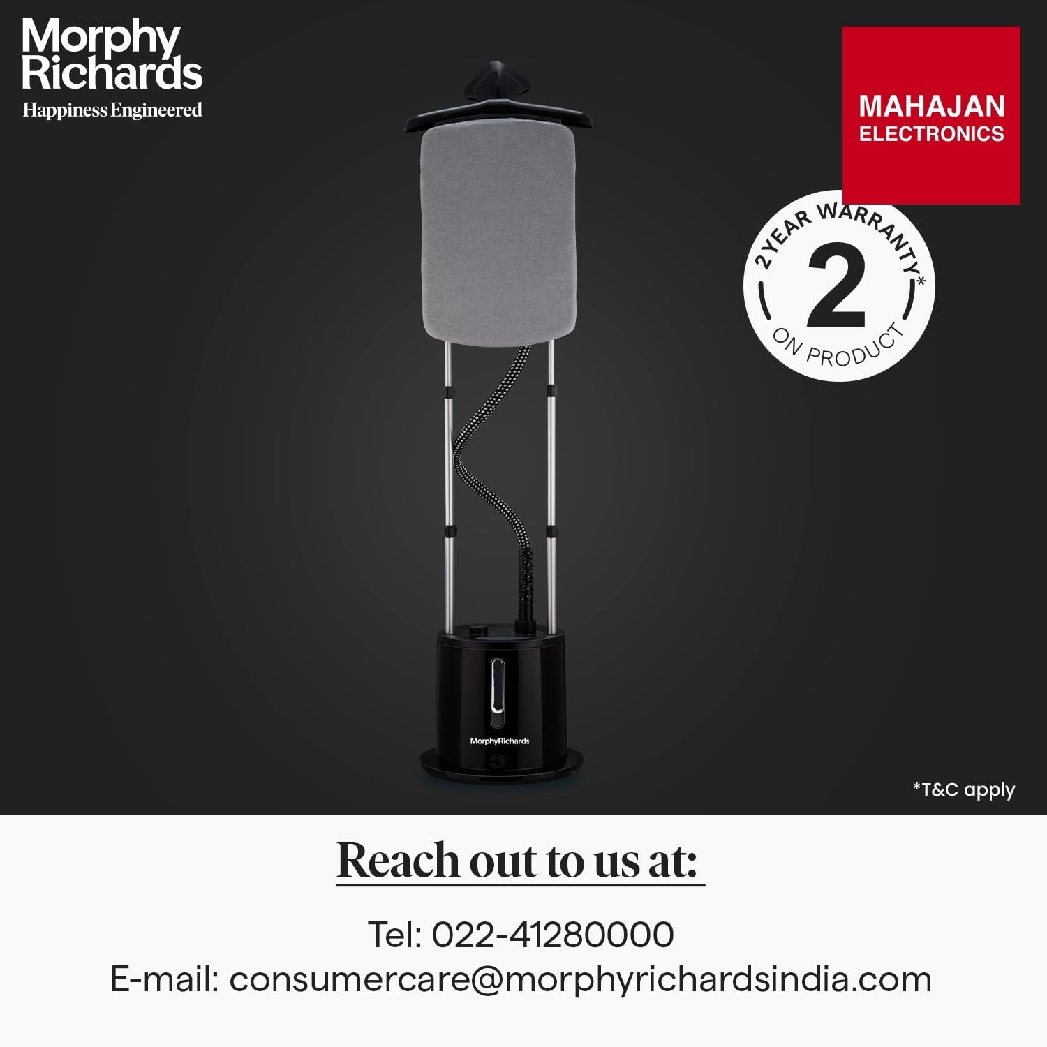 Morphy Richards Vogue garment steamer – Mahajan Electronics