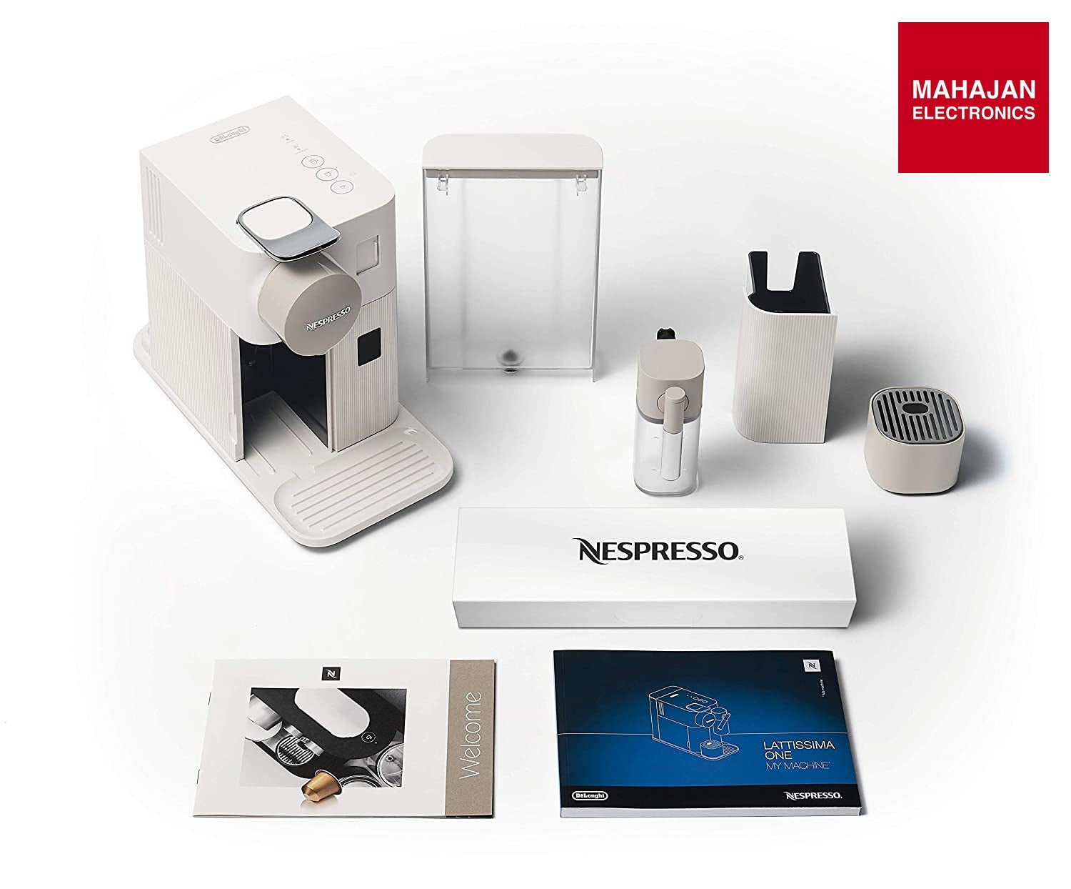Nespresso Latissima 1400W One EN510.W Single Serve Coffee Machine (White, 1L) Nespresso