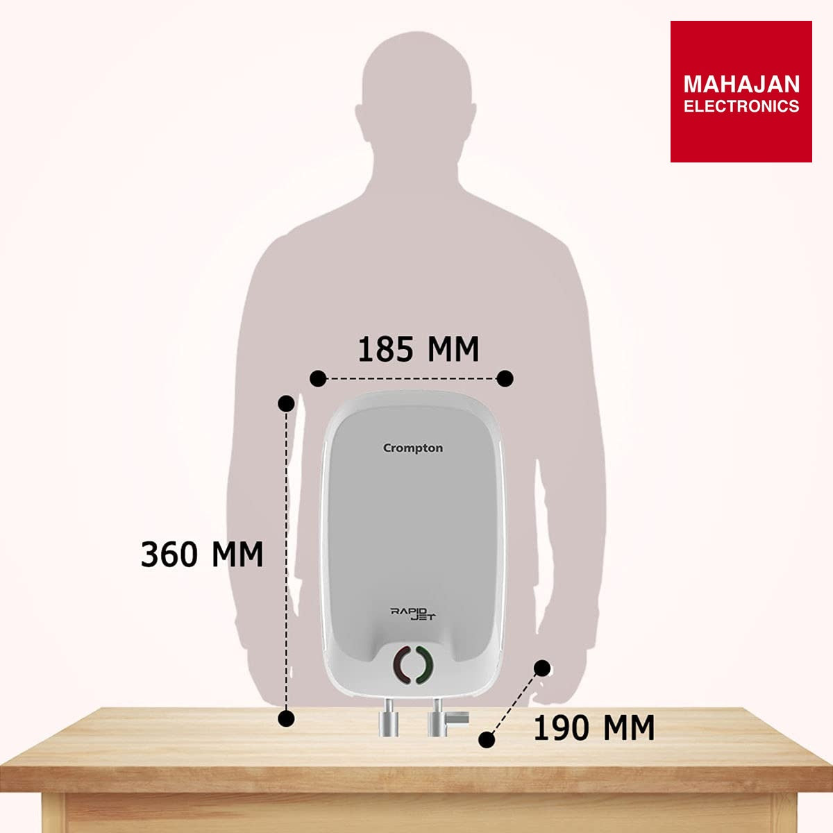 Crompton Rapid Jet 3-Litre Instant WH (White) Geyser – Mahajan Electronics Online.
