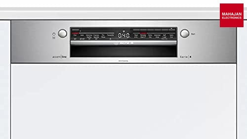 Bosch SMI4IVS00I Serie | 4 semi-integrated In Built dishwasher 60 cm Stainless steel - Mahajan Electronics Online