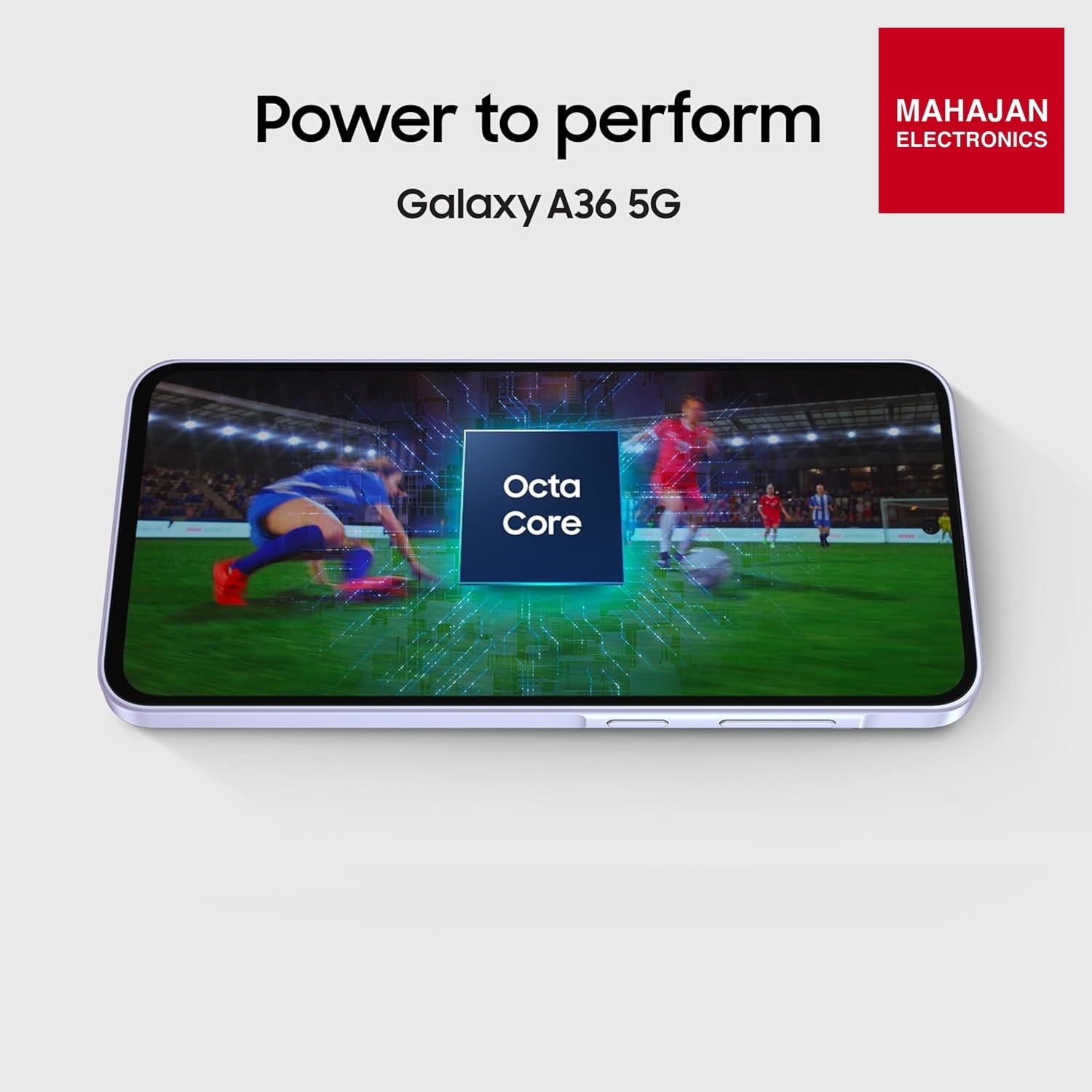 Samsung Galaxy A36 Awesome Black secondary image with Mahajan Electronics logo