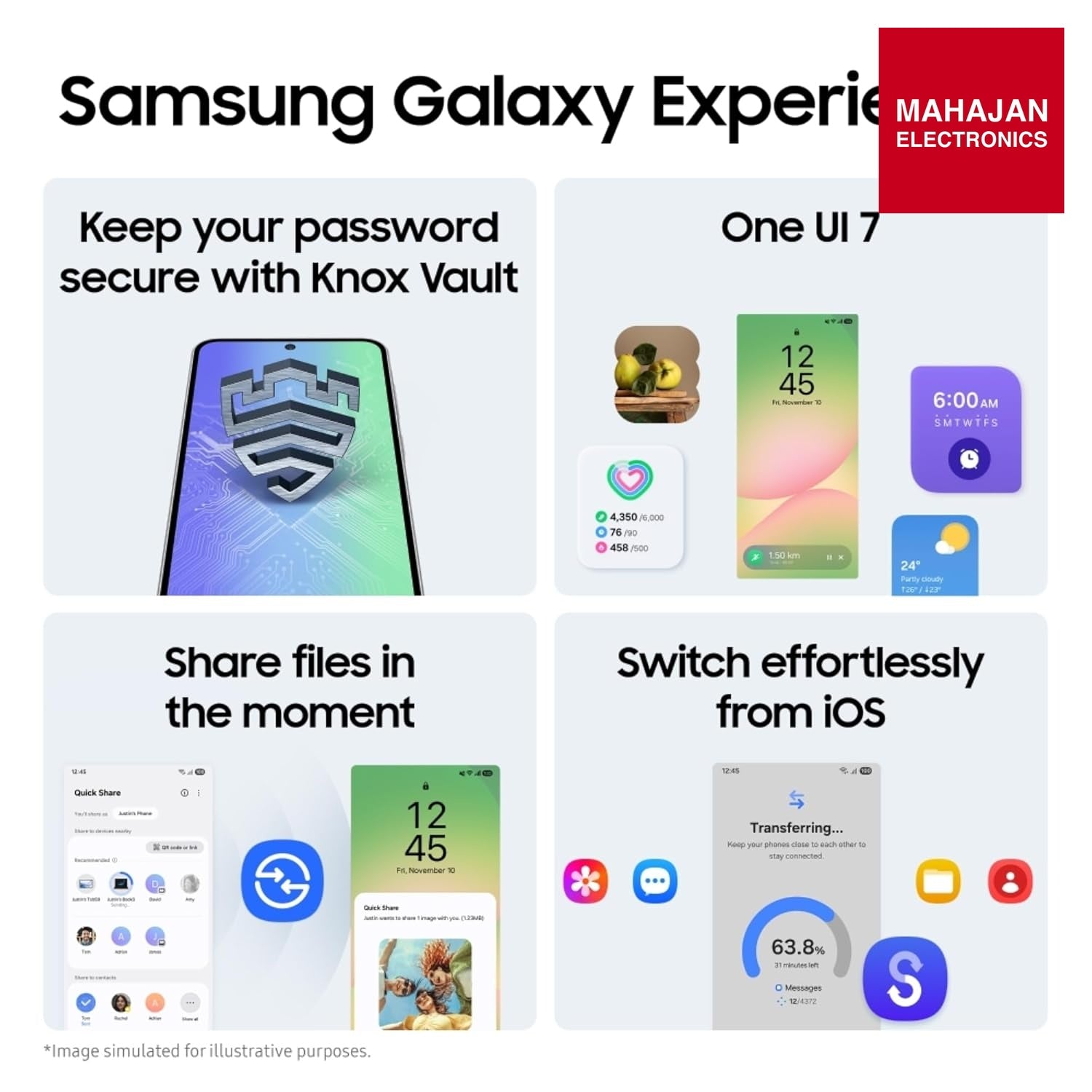 Samsung Galaxy A56 Awesome Graphite secondary image with Mahajan Electronics logo