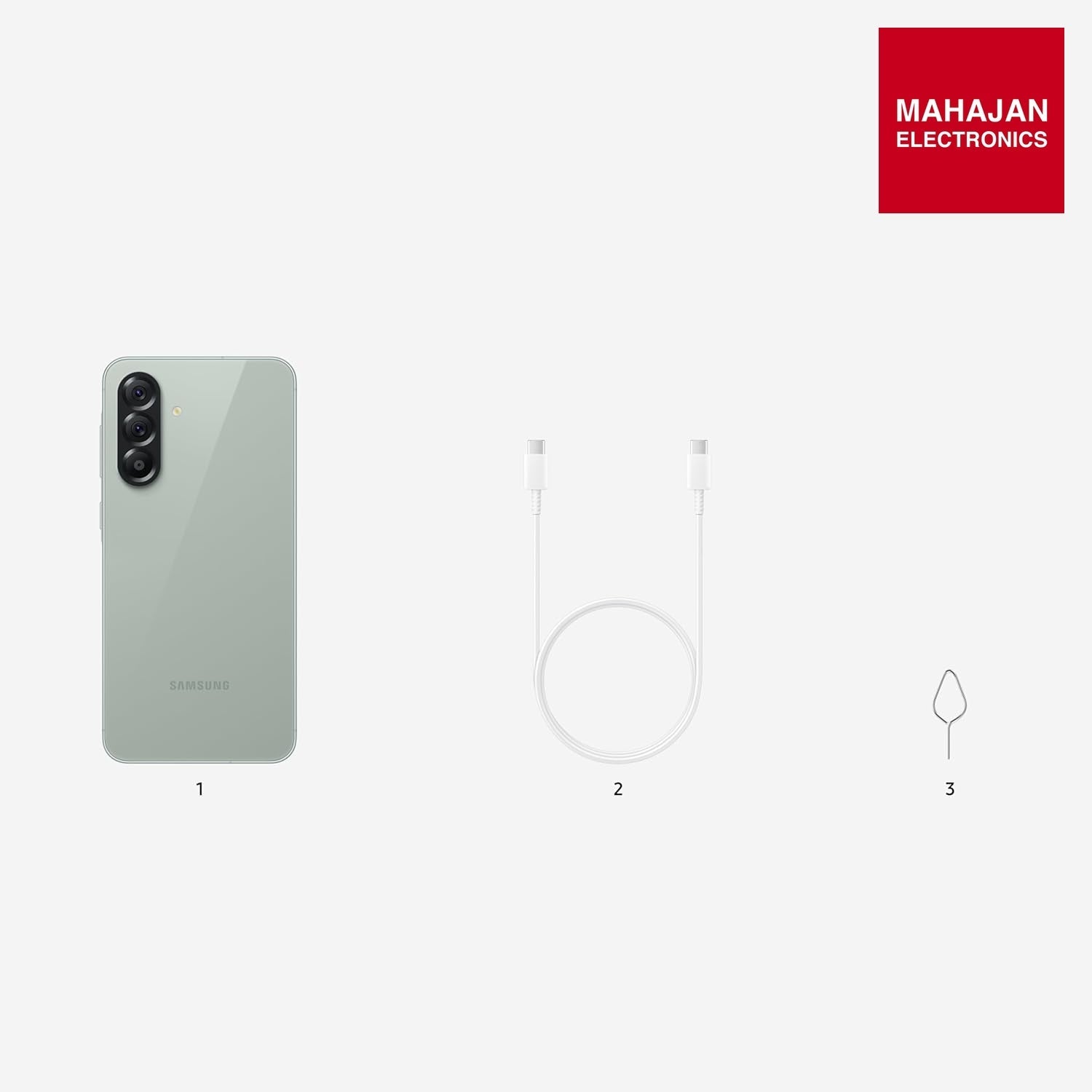 Samsung Galaxy A56 Awesome Olive secondary image with Mahajan Electronics logo